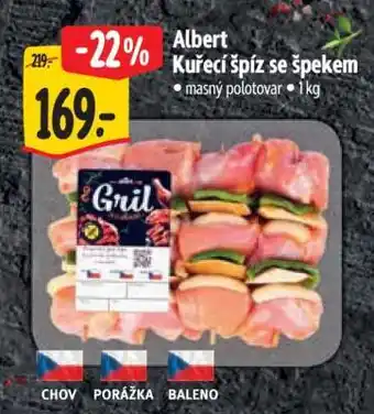 Albert Albert Kuřecí špíz se špekem nabídka