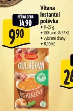 Albert Vitana Instantní polévka nabídka