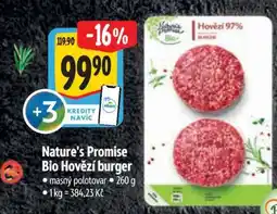 Albert Nature’s Promise Bio Hovězí burger nabídka