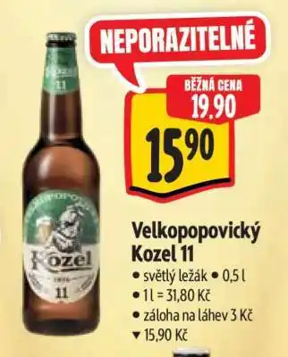 Albert Velkopopovický Kozel 11 nabídka
