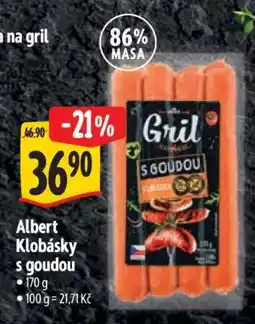Albert Albert Klobásky s goudou nabídka