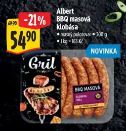 Albert Albert BBQ masová klobása nabídka