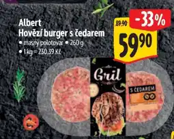 Albert Albert Hovězí burger s čedarem nabídka
