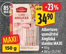 Albert Albertovo uzenářství Anglická slanina MAXI nabídka
