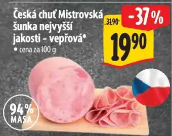 Albert Česká chuť Mistrovská šunka nejvyšší jakosti - vepřová nabídka