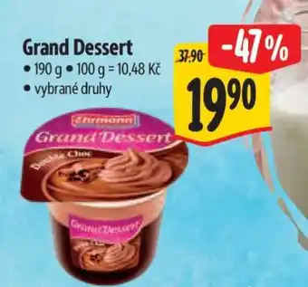 Albert Grand Dessert nabídka
