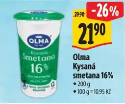 Albert Olma Kysaná smetana 16% nabídka