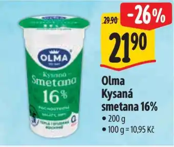 Albert Olma Kysaná smetana 16% nabídka