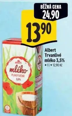 Albert Albert Trvanlivé mléko 3,5% nabídka