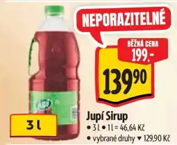 Albert Jupí sirup nabídka