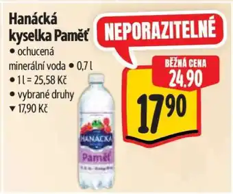 Albert Hanácká kyselka Paměť nabídka