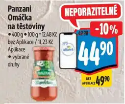 Albert Panzani Omáčka na těstoviny nabídka