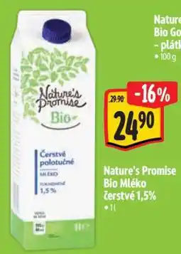 Albert Nature's Promise Bio Mléko čerstvé 1,5 nabídka