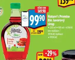 Albert Nature’s Promise Bio Javorový sirup nabídka