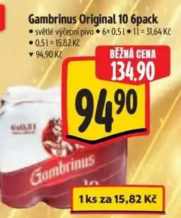 Albert Gambrinus Originál 10 6pack nabídka