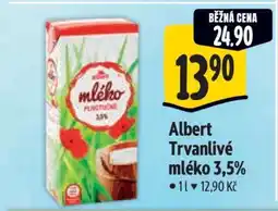 Albert Albert Trvanlivé mléko 3,5% nabídka
