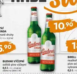 Terno Budvar výčepní nabídka