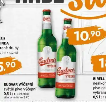 Terno Budvar výčepní nabídka