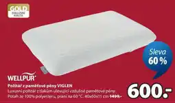 JYSK WELLPUR Polštář z paměťové pěny VIGLEN nabídka