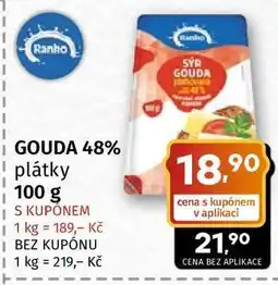 Terno GOUDA 48% plátky, 100 g nabídka