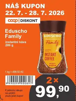 COOP DISKONT Eduscho Family instantní káva nabídka