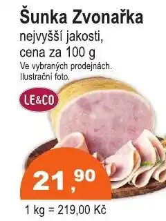 COOP DISKONT Šunka Zvonařka nabídka