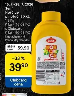 Tesco Senf Hořčice plnotučná XXL nabídka