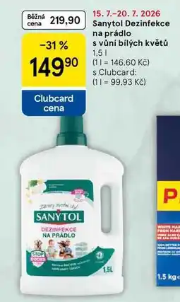 Tesco Sanytol Dezinfekce na prádlo s vůní bílých květů nabídka