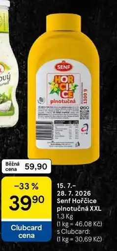 Tesco Senf Hořčice nabídka