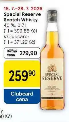 Tesco Special Reserve Scotch Whisky 40 % nabídka