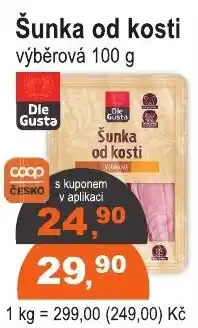 COOP DISKONT Šunka od kosti výběrová nabídka