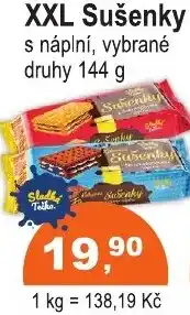 COOP DISKONT XXL Sušenky s náplní nabídka