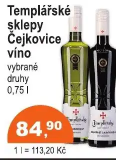 COOP DISKONT Templářské sklepy Čejkovice víno nabídka