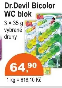 COOP DISKONT Dr.Devil Bicolor WC blok nabídka
