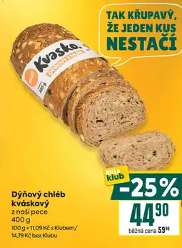 Billa Dýňový chléb kváskový z naší pece nabídka