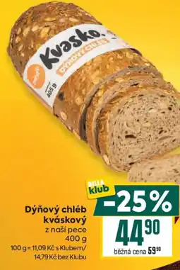 Billa Dýňový chléb kváskový nabídka