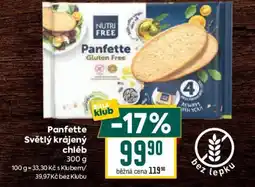 Billa Panfette Světlý krájený chléb nabídka