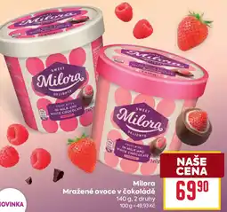 Billa Milora Mražené ovoce v čokoládě nabídka