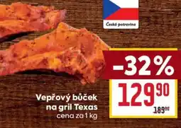 Billa Vepřový bůček na gril Texas nabídka