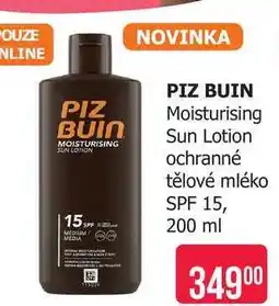 Teta PIZ BUIN Moisturising Sun Lotion ochranné tělové mléko SPF 15 nabídka