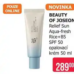 Teta BEAUTY OF JOSEON Relief Sun Aqua-fresh Rice+B5 SPF 50 opalovací krém 50 ml nabídka