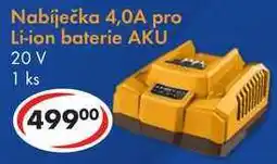 CBA Nabíječka 4,0A pro Li-ion baterie AKU nabídka