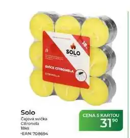 Tamda Foods Solo Cajová svíčka Citronela 18ks nabídka