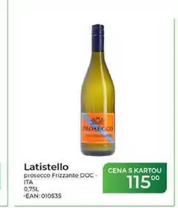 Tamda Foods Latistello prosecco Frizzante DOC- ITA nabídka