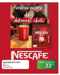 Tamda Foods Nescafe 2in1, 3in1 mixy 80g-165g nabídka