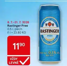 Tesco Rastinger Free, 0.5 l, plech nabídka
