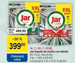 Tesco Jar Kapsle do myčky na nádobí, 65-73 ks nabídka