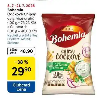 Tesco Bohemia Čočkové Chipsy, 65 g, více druhů nabídka