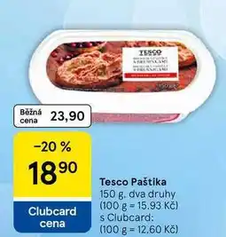 Tesco Tesco Paštika, 150 g, dva druhy nabídka
