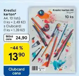 Tesco Kreslicí karton, A4, 10 listů nabídka